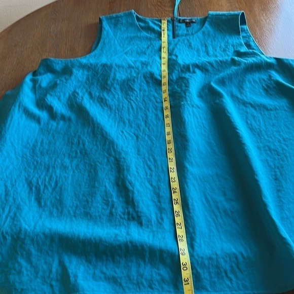 Lane Bryant sleeveless double layer tunic top size 24 back zipper layered tank - Picture 7 of 13